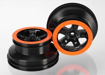 Traxxas Fälg SCT Svart-Orange 2.2/3.0' 4WD/2WD Bak (2) i gruppen RADIOSTYRD BIL / Tillbehör / Däck & fälg hos Rynosx4 Hobbyshop AB (425868X)