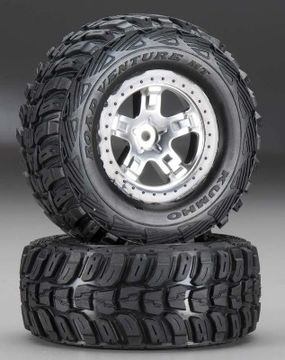 Traxxas Dck & Flg Kumho/SCT Matt krom-Svart 4WD/2WD Bak (2) i gruppen RADIOSTYRD BIL / Tillbehr / Dck & flg hos Rynosx4 Hobbyshop AB (425880)