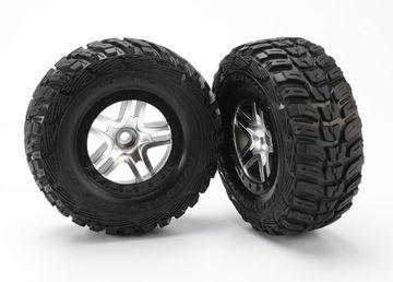 Traxxas Dck & Flg Kumho/SCT Matt Krom-Svart 2WD Fram (2) i gruppen RADIOSTYRD BIL / Tillbehr / Dck & flg hos Rynosx4 Hobbyshop AB (425882)