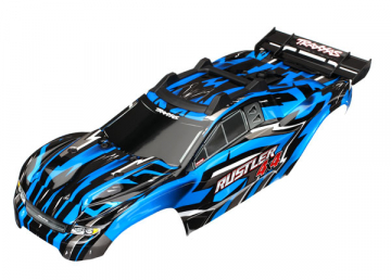 Traxxas Kaross Rustler 4x4 Bl (Komplett med Karossfsten) i gruppen RADIOSTYRD BIL / Tillbehr / Karosser & tillbehr hos Rynosx4 Hobbyshop AB (426718X)