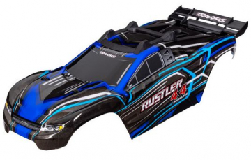 Traxxas Kaross Rustler 4x4 Bl (Clipless) i gruppen RADIOSTYRD BIL / Reservdelar / Traxxas Delar hos Rynosx4 Hobbyshop AB (426740-BLUE)