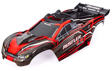 Traxxas Kaross Rustler 4x4 Rd (Clipless) i gruppen RADIOSTYRD BIL / Tillbehr / Karosser & tillbehr hos Rynosx4 Hobbyshop AB (426740-RED)