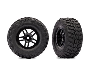 Däck & Fälg Kumho/S-Spoke Svart 4WD/2WD Bak (2) i gruppen RYNOS / Ej publicerat hos Rynosx4 Hobbyshop AB (426874-BLK)