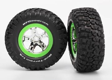 Traxxas Dck & Flg BFGoodrich/SCT Krom-Grn 4WD/2WD Bak (2) i gruppen RADIOSTYRD BIL / Tillbehr / Dck & flg hos Rynosx4 Hobbyshop AB (426876)