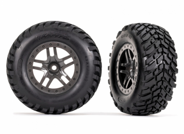 Traxxas Dck & Flg SCT Offroad/ Split-Spoke Gray 2.8