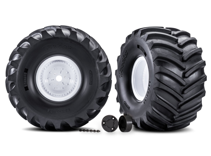Traxxas Däck & Fälg Terra Groove Vit X-Maxx MT (2) i gruppen RADIOSTYRD BIL / Tillbehör / Däck & fälg hos Rynosx4 Hobbyshop AB (427689)