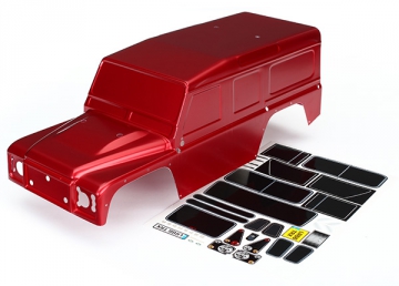 Traxxas Kaross Land Rover Defender Röd i gruppen RADIOSTYRD BIL / Tillbehör / Karosser & tillbehör hos Rynosx4 Hobbyshop AB (428011R)