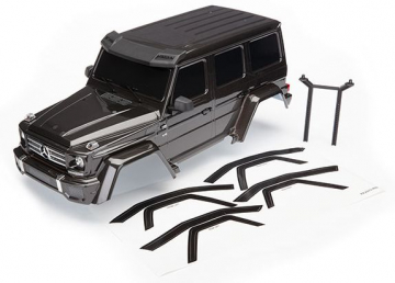 Traxxas Kaross Mercedes G500 TRX-4 Komplett Svart i gruppen RADIOSTYRD BIL / Tillbehr / Karosser & tillbehr hos Rynosx4 Hobbyshop AB (428811R)