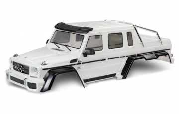 Traxxas Kaross Mercedes G 63 TRX-6 Vit i gruppen RADIOSTYRD BIL / Reservdelar / Traxxas Delar hos Rynosx4 Hobbyshop AB (428825A)