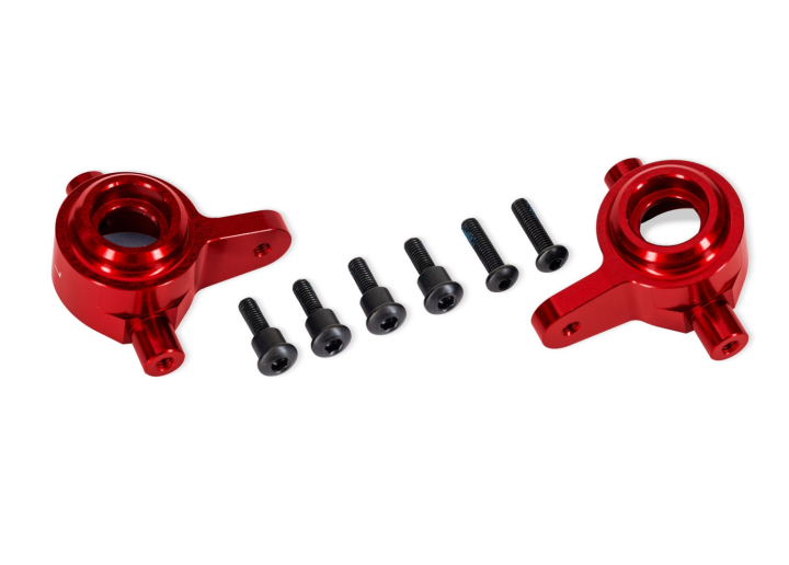Traxxas Styrspindlar Alu Röd (Par) Raptor R Ultimate, (Uppgradering #9080) i gruppen RADIOSTYRD BIL / Reservdelar / Traxxas Delar hos Rynosx4 Hobbyshop AB (429064-RED)
