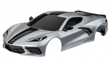 Traxxas Kaross Corvette Stingray Silver Komplett i gruppen RADIOSTYRD BIL / Tillbehr / Karosser & tillbehr hos Rynosx4 Hobbyshop AB (429311T)