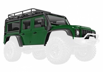 Traxxas Kaross TRX-4M Land Rover Defender Grn Komplett i gruppen RADIOSTYRD BIL / Reservdelar / Traxxas Delar hos Rynosx4 Hobbyshop AB (429712-GRN)