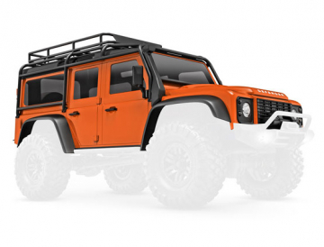 Traxxas Kaross TRX-4M Land Rover Defender Orange Komplett i gruppen RADIOSTYRD BIL / Reservdelar / Traxxas Delar hos Rynosx4 Hobbyshop AB (429712-ORNG)