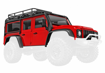 Traxxas Kaross TRX-4M Land Rover Defender Rd Komplett i gruppen RADIOSTYRD BIL / Reservdelar / Traxxas Delar hos Rynosx4 Hobbyshop AB (429712-RED)