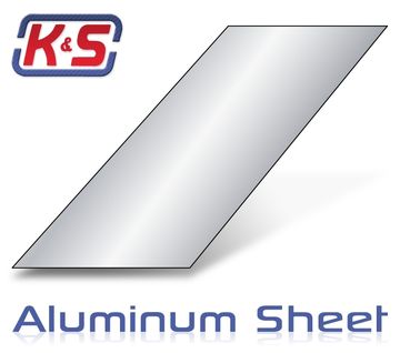 Aluminiumplt 0.8x150x305mm (.032'') (1) i gruppen Fabrikat / K / K&S / Skivor hos Rynosx4 Hobbyshop AB (5416256)