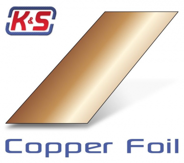 K&S Kopparfolie 0.4x125x175mm (.016'') (1) i gruppen Bygg & Verktyg / Byggmaterial / Metall hos Rynosx4 Hobbyshop AB (546525)