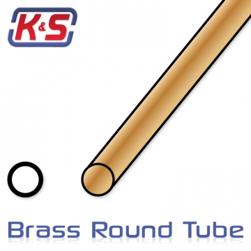 Mässingsrör 15.1x305mm (19/32'') (.014'') (1) i gruppen Fabrikat / K / K&S / Mässing Rör hos Rynosx4 Hobbyshop AB (548142)