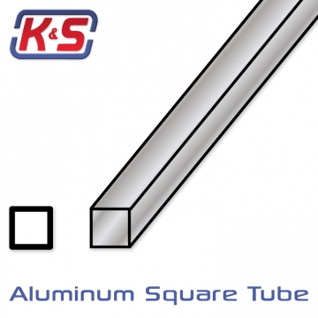 Aluminiumrr Fyrkant 3.2x305mm  (1/8'') (.014'') (1) i gruppen Fabrikat / K / K&S / Aluminium Rr hos Rynosx4 Hobbyshop AB (5483011)