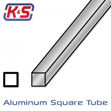 Aluminiumrör Fyrkant 5.55x305mm (7/32'') (.014'') (1) i gruppen Fabrikat / K / K&S / Aluminium Rör hos Rynosx4 Hobbyshop AB (5483014)