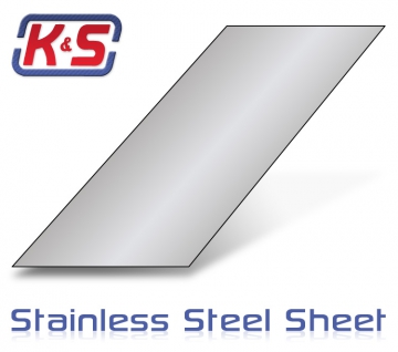 Rostfri Plåt 0.7 x 150 x 305 mm (1) i gruppen Fabrikat / K / K&S / Rostfritt hos Rynosx4 Hobbyshop AB (5487185)