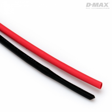 DynoMAX Krympslang Röd & Svart D2/B3mm x 1m i gruppen Elektronik / Batterier & laddare / Kablar & kontakter / Krympslang hos Rynosx4 Hobbyshop AB (B9201)