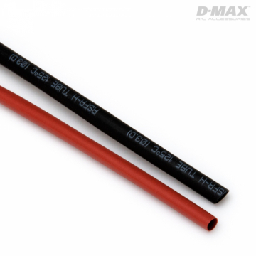 DynoMAX Krympslang Rd & Svart D3/B4.5mm x 1m i gruppen Elektronik / Batterier & laddare / Kablar & kontakter / Krympslang hos Rynosx4 Hobbyshop AB (B9202)