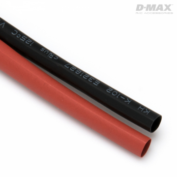 DynoMAX Krympslang Rd & Svart D5/B7.5mm x 1m i gruppen Elektronik / Batterier & laddare / Kablar & kontakter / Krympslang hos Rynosx4 Hobbyshop AB (B9204)