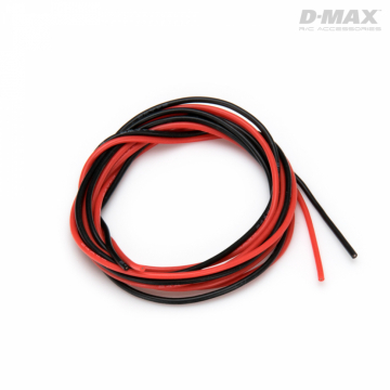 Kabel Rd & Svart 24AWG D0.5/1.6mm x 1m i gruppen Fabrikat / D / DynoMAX / Kablar & Kontakter hos Rynosx4 Hobbyshop AB (B9230)