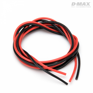 Kabel Rd & Svart 18AWG D1.1/2.4mm x 1m i gruppen Fabrikat / D / DynoMAX / Kablar & Kontakter hos Rynosx4 Hobbyshop AB (B9233)