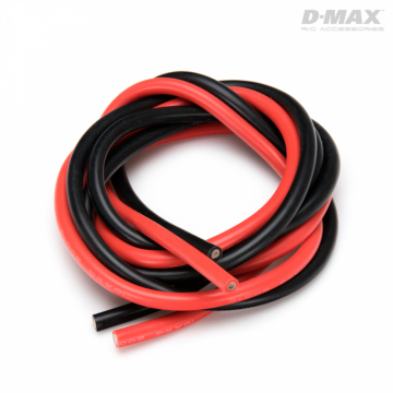 Kabel Rd & Svart 10AWG D3.5/5.7mm x 1m i gruppen Fabrikat / D / DynoMAX / Kablar & Kontakter hos Rynosx4 Hobbyshop AB (B9237)