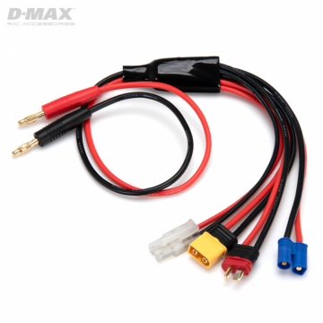 D-Max Laddkabel Multi-Power med 4mm bananstift i gruppen Elektronik / Batterier & laddare / Kablar & kontakter hos Rynosx4 Hobbyshop AB (B9707)