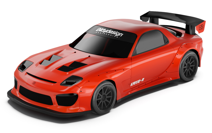 Bittydesign KANJO-R Kaross 1/28 Mini-Z (Omålad) i gruppen RADIOSTYRD BIL / Tillbehör / Karosser & tillbehör hos Rynosx4 Hobbyshop AB (BDMZ-KJR)