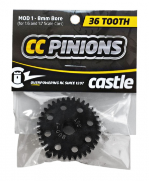 CASTLE Pinion 36T - Mod 1 - 8mm hl i gruppen RADIOSTYRD BIL / Tillbehr / Motordrev hos Rynosx4 Hobbyshop AB (CC010-0065-34)