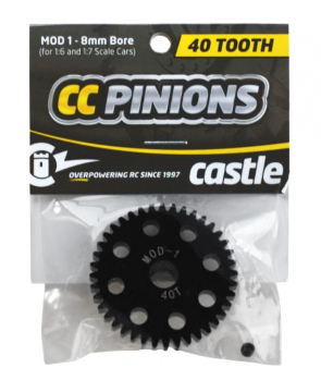 CASTLE Pinion 40T - Mod 1 - 8mm hl i gruppen RADIOSTYRD BIL / Tillbehr / Motordrev hos Rynosx4 Hobbyshop AB (CC010-0065-36)