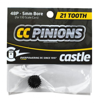 CASTLE Pinion 21T - 48 pitch - 5mm hl i gruppen RADIOSTYRD BIL / Tillbehr / Motordrev hos Rynosx4 Hobbyshop AB (CC010-0065-40)