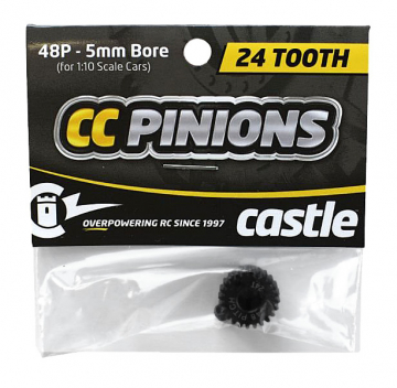 CASTLE Pinion 24T - 48 pitch - 5mm hl i gruppen RADIOSTYRD BIL / Tillbehr / Motordrev hos Rynosx4 Hobbyshop AB (CC010-0065-43)