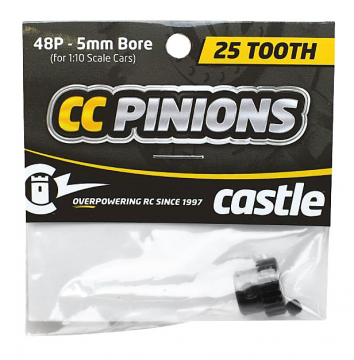 CASTLE Pinion 25T - 48 pitch - 5mm hl i gruppen RADIOSTYRD BIL / Tillbehr / Motordrev hos Rynosx4 Hobbyshop AB (CC010-0065-44)