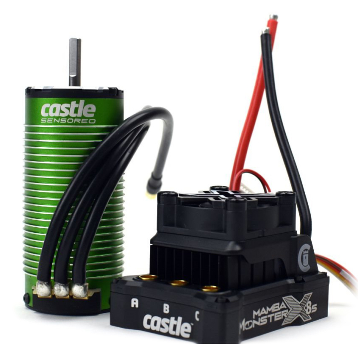 Castle Mamba Monster X, 1520-1650KV V2 Sensor 3-8S Combo i gruppen Elektronik / Elmotorer / Kompletta motorsystem hos Rynosx4 Hobbyshop AB (CC010-0165-05)