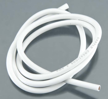 Kabel 90cm 08 AWG Vit i gruppen Elektronik / Batterier & laddare / Kablar & kontakter / Övriga Kablar hos Rynosx4 Hobbyshop AB (CC011-0029-00)