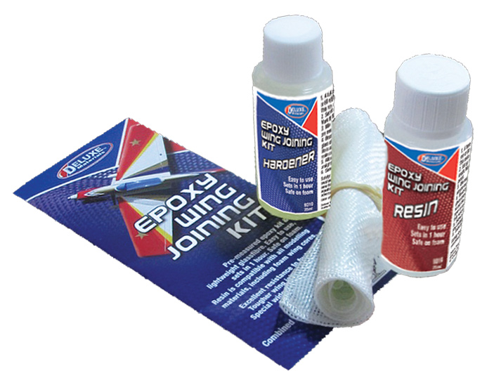 Deluxe materials Epoxy Wing Joining Kit - Epoxy & Glasfiberremsa 50ml i gruppen Bygg & Verktyg / DELUXE MATERIALS / Lim hos Rynosx4 Hobbyshop AB (DL-BD10)