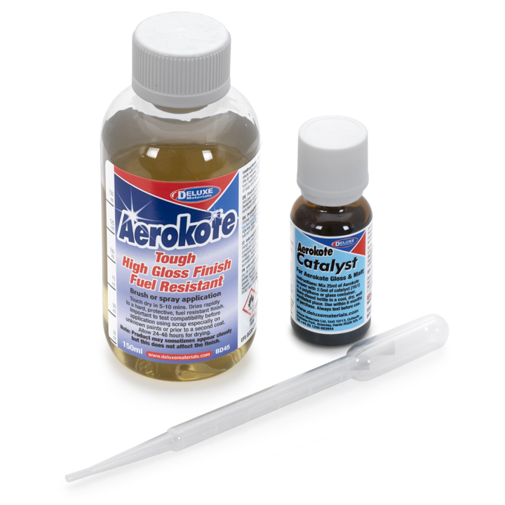 Deluxe materials Aerokote Gloss 2K Klarlack 150ml i gruppen Bygg & Verktyg / DELUXE MATERIALS / Lim hos Rynosx4 Hobbyshop AB (DL-BD45)