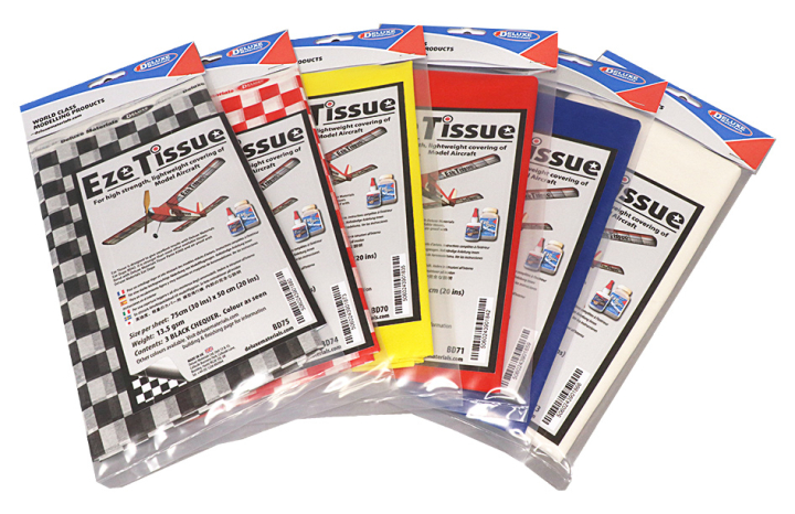Deluxe materials Eze Tissue Japanpapper Mix 10st i gruppen RADIOSTYRDA FLYG / Tillbehör / Beklädnad & maskering / Beklädnad hos Rynosx4 Hobbyshop AB (DL-BD76)