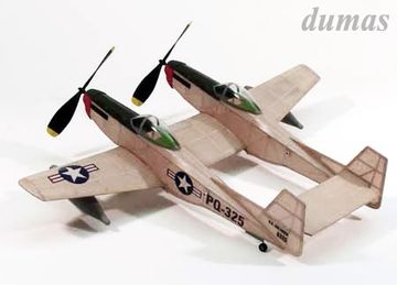 F-82 Twin Mustang 445mm Trbyggsats i gruppen Fabrikat / D / Dumas / Flygmodeller hos Rynosx4 Hobbyshop AB (DU0206)