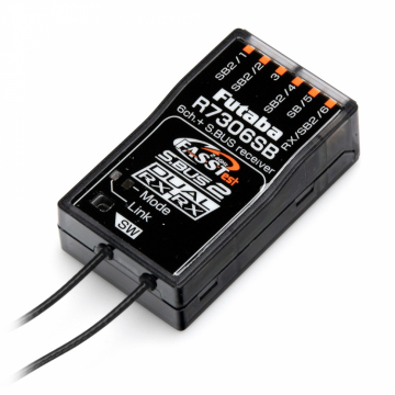 Futaba Mottagare R7306SB 6K S.BUS2 FASSTest 2.4GHz i gruppen Elektronik / Mottagare & tillbehr / Mottagare hos Rynosx4 Hobbyshop AB (FPR7306SB)