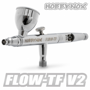 Hobbynox FLOW-TF V2 Airbrush Top Feed 0.3/0.5/0.8mm 2/5/13cc 1.8m Slang i gruppen Bygg & Verktyg / Frg & penslar / Frgsprutor hos Rynosx4 Hobbyshop AB (HN002-20)