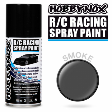 Hobbynox Transparent Smoke R/C Racing Spray Frg 150 ml i gruppen Bygg & Verktyg / Frg & penslar / Lexan sprayfrg hos Rynosx4 Hobbyshop AB (HN1102)