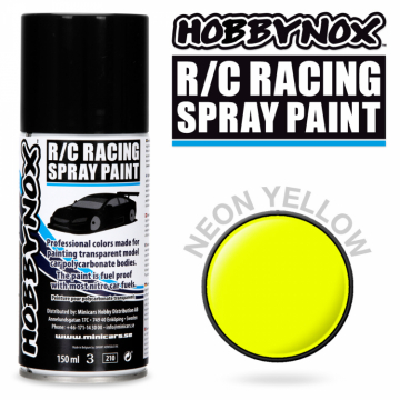 Hobbynox Neon Gul R/C Racing Car Spray Frg 150 ml i gruppen Bygg & Verktyg / Frg & penslar / Lexan sprayfrg hos Rynosx4 Hobbyshop AB (HN1400)