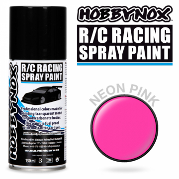 Hobbynox Neon Rosa R/C Racing Spray Frg 150 ml i gruppen Bygg & Verktyg / Frg & penslar / Lexan sprayfrg hos Rynosx4 Hobbyshop AB (HN1405)
