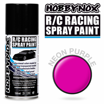 Hobbynox Neon Lila R/C Racing Car Spray Frg 150 ml i gruppen Bygg & Verktyg / Frg & penslar / Lexan sprayfrg hos Rynosx4 Hobbyshop AB (HN1406)