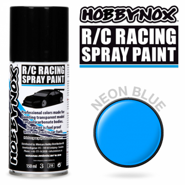 Hobbynox Neon Bl R/C Racing Spray Frg 150 ml i gruppen Bygg & Verktyg / Frg & penslar / Lexan sprayfrg hos Rynosx4 Hobbyshop AB (HN1407)